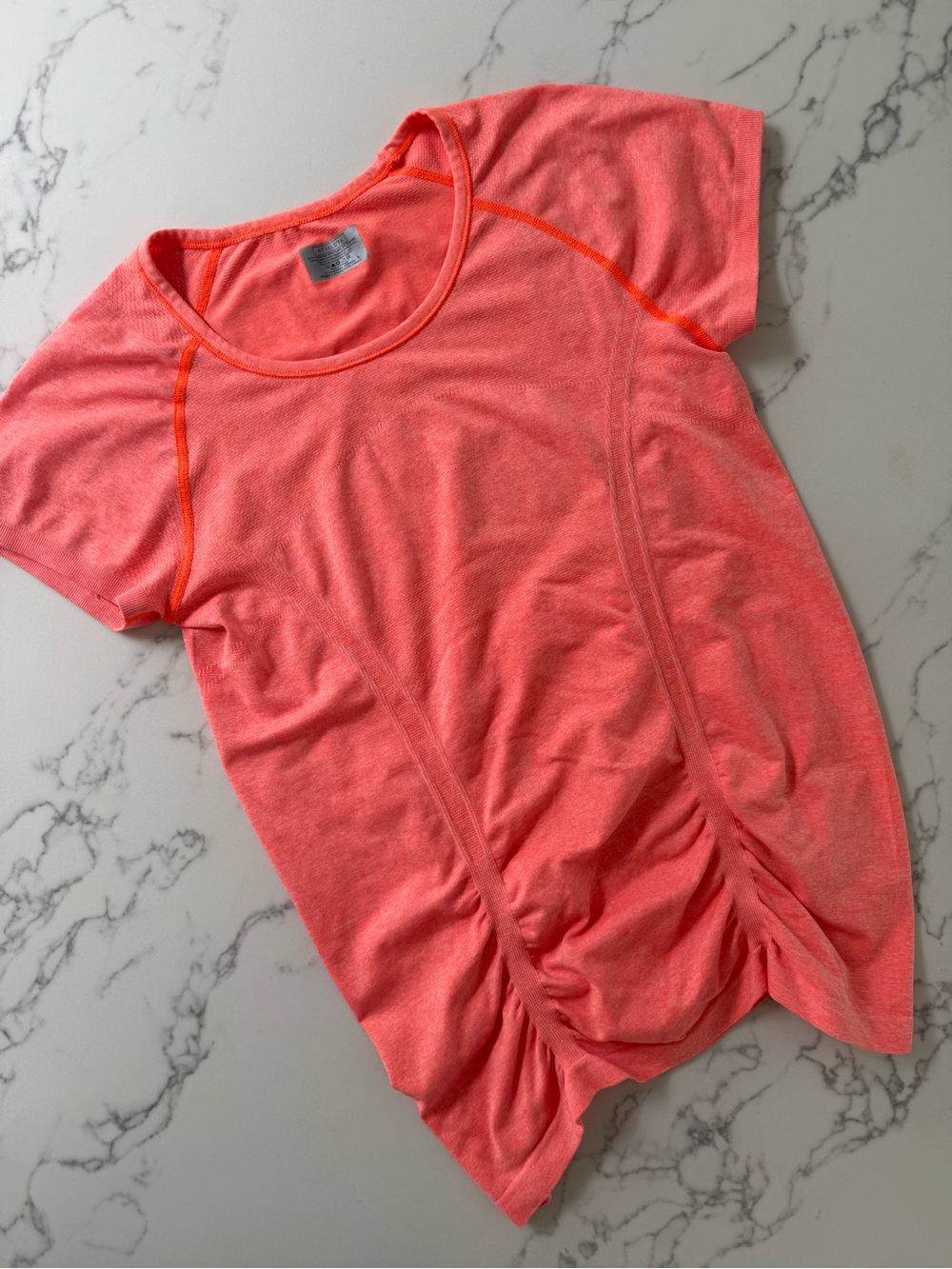 Athleta Fastest Track Tee - Cosmic Orange Heather - Size Large